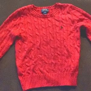 4t RED polo Ralph Lauren kids sweater